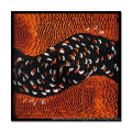 3D Black and Orange Paper Artwork Wall Art for Bedroom